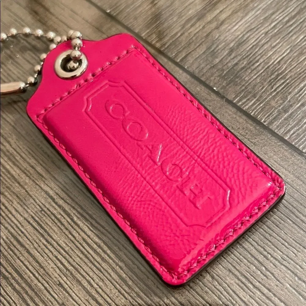 Coach Alex Op Art Tote 14276 Replacement Hangtag - Key Chain Bag Charm Raspberry
